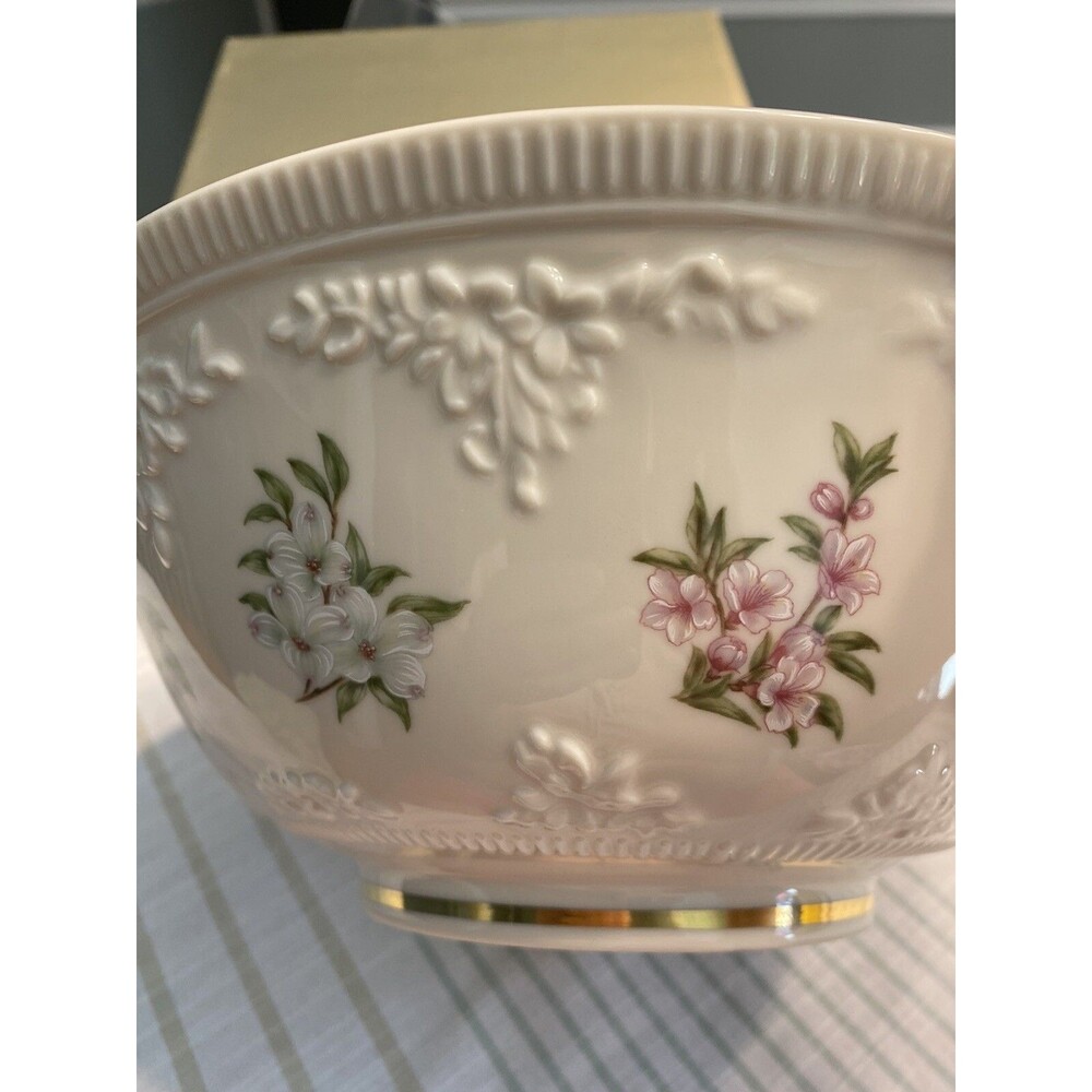 Vtg Lenox We The People The Constitution Bowl Floral Pattern 10” IOB - USA